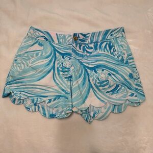 Lilly Pulitzer Buttercup Shorts in Sea Ruffles FLAW